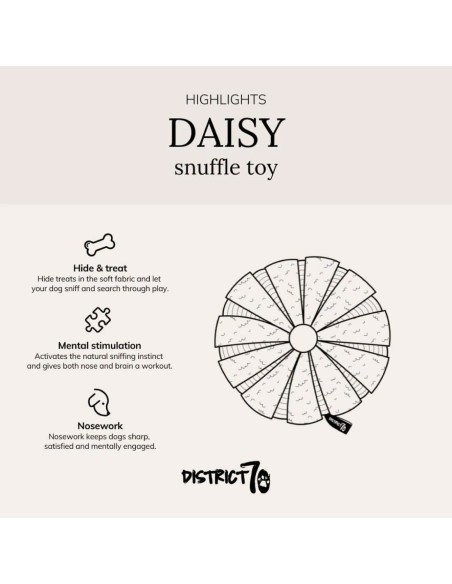 District 70 Margarita Interactiva & Escondite Marrón - Juguete para Perros