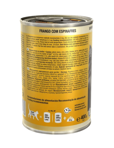 Leonardo SUP Selection Pollo y Espinacas 400g - Para Gatos