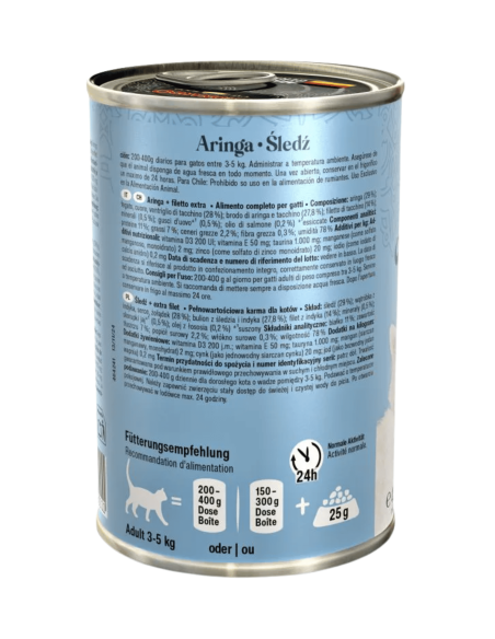 Leonardo EXTRA Filetes Pavo y Arenque 400g - Para Gatos