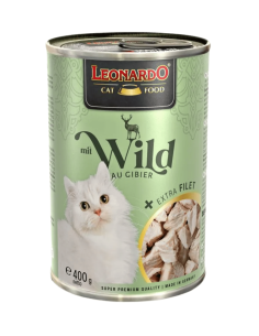 Leonardo EXTRA Filetes Pollo y Ciervo 400g - Para Gatos