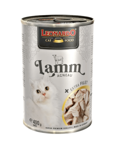 Leonardo EXTRA Filetes Pollo y Cordero 400g - Para Gatos