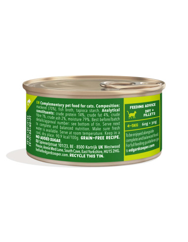Edgard & Cooper Filetes de Caballa 70g - Comida...