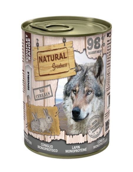 NATURAL GREATNESS Monoproteica Conejo 400g - Para Perros