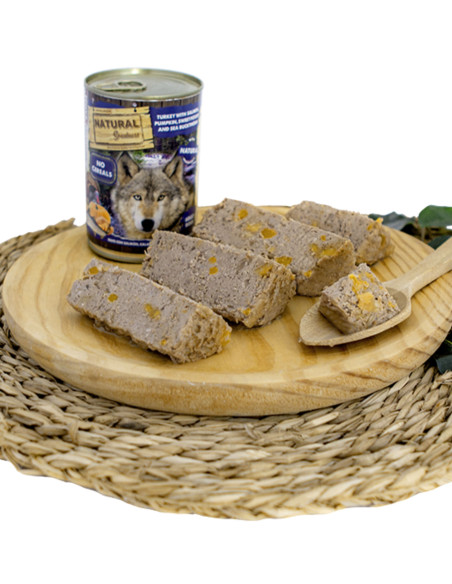 NATURAL GREATNESS Pavo con Salmón, Calabaza y Espino amarillo 400g - Para Perros