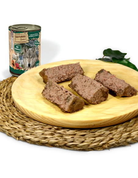 NATURAL GREATNESS Cordero con Papaya y Arándanos 400g - Para Perros