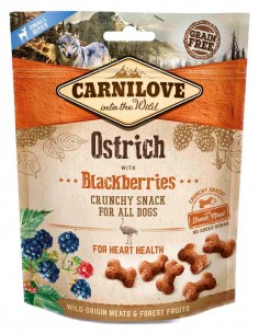 CARNILOVE Avestruz y Moras 200g - Snack Crujiente para...