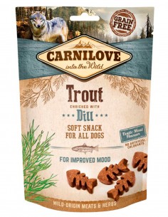 CARNILOVE Trucha y Eneldo 200g - Snack Semihúmedo para...