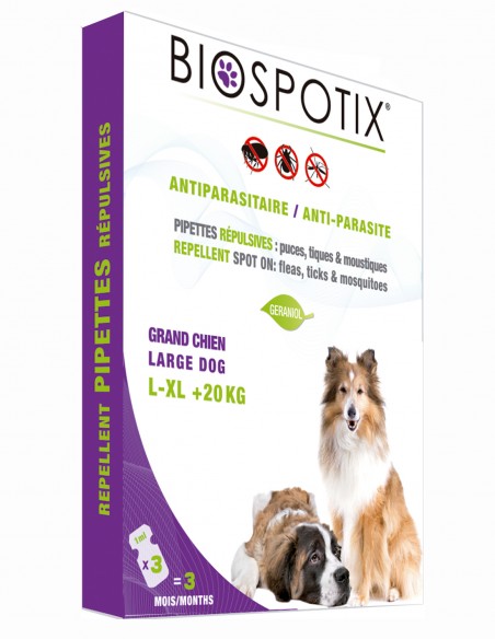 Biospotix Pipetas Antiparasitarias Naturales L - XL (3x3ml) - Para Perros