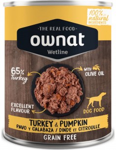 OWNAT Wetline Pavo y Calabaza 395g - Comida Húmeda para...