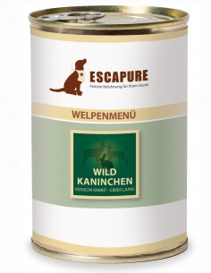 ESCAPURE Conejo 400g - Comida Húmeda Natural para Cachorros