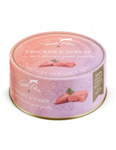 Terra Felis Pollo y Pavo 80g - Comida húmeda para gatos