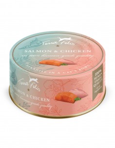 Terra Felis Salmon y Pollo 80g - Comida húmeda para gatos