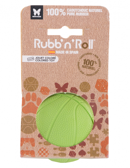 Rubb'n'roll Pelota De Caucho Natural Verde - Para Perros