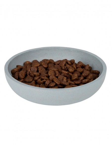 District 70 Comedero de Bambú Natural Ice Blue M - Para Perros