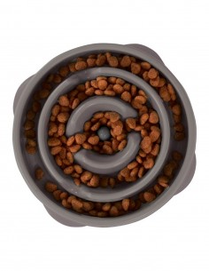 Slow Feed Comedero antivoracidad Gris 475ml