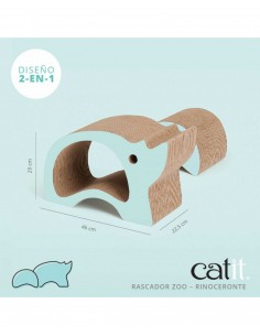 Catit ZOO Rascador RINO de Cartón Reciclado 2 en 1 - Para... 2