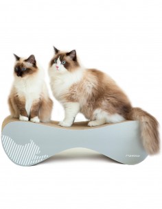 Rascador Vigo Lounge de Cartón GRIS - Juguete para Gatos
