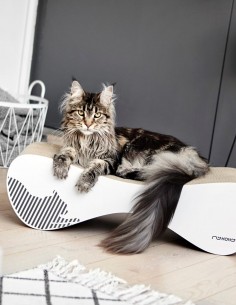 Rascador Vigo Lounge de Cartón BLANCO - Juguete para Gatos 2