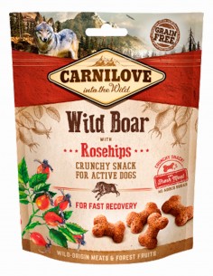 CARNILOVE Jabalí y Rosa Mosqueta 200g - Snack Crujiente...