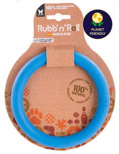 Rubb'n'roll Anillo de Caucho Natural Flexible Azul -...