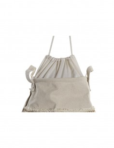 Cesta de Tela Blanca y Beige 35x35cm - Organización 2