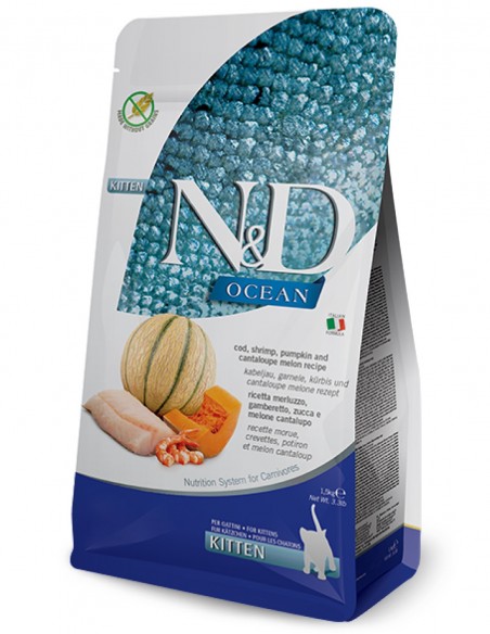 FARMINA ND Ocean - Bacalao y Cabalaza 1,5kg - Pienso para KITTEN
