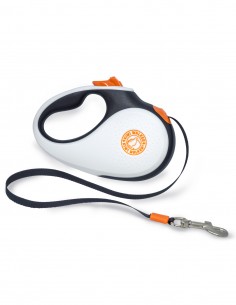 KIWI WALKER Correa extensible M Blanca y naranja 2