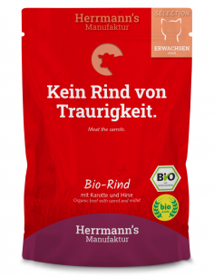 HERRMANN'S Ternera y Zanahoria 100g - Comida BIO para Gatos