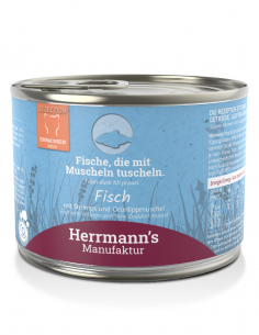 HERRMANN'S Pescado y Gambas 200g - Comida húmeda BIO para...