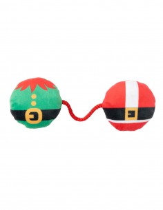 FuzzYard Xmas Cat Toy - Elf & Santa Bellies Rope
