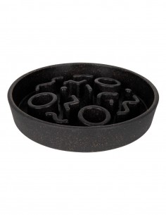 District 70 Comedero Antivoracidad Bambú Natural Negro -...