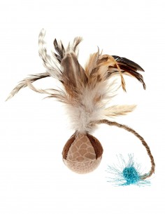 Pelota Sonora con Plumas - Juguete para Gatos