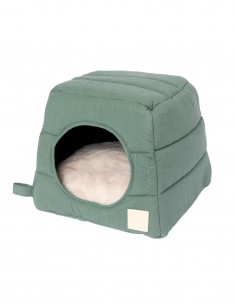 FuzzYard LIFE Cama Cueva de algodón - Myrtle Green
