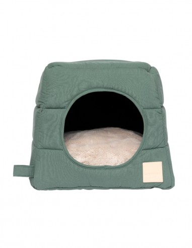 FuzzYard LIFE Cama Cueva de algodón - Myrtle Green