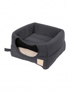 FuzzYard LIFE Cama Cueva de algodón - Slate Grey 2
