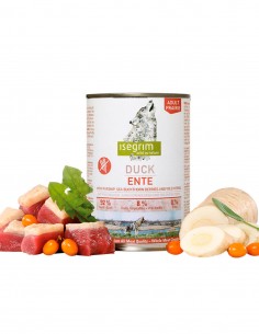 ISEGRIM Pato, Chirivia y Bayas 400g - Comida Húmeda para...