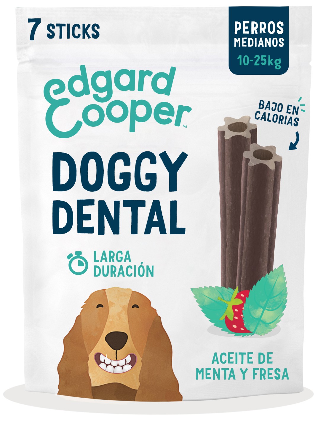 EDGARD & COOPER Fresa y Menta snack dental perro M (175g)