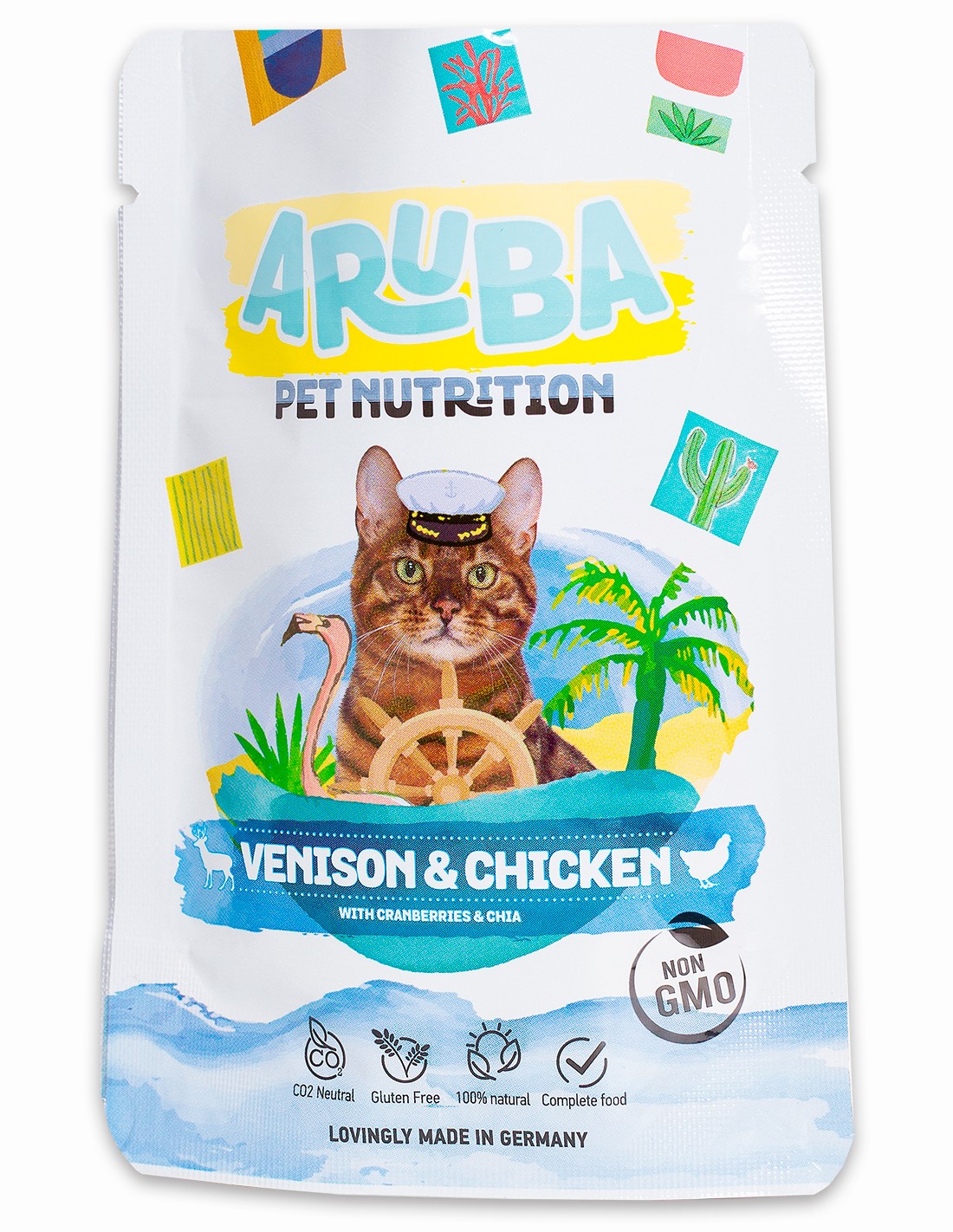 ARUBA BIO Venado y Pollo con Arándanos 70g - Comida Húmeda para Gatos