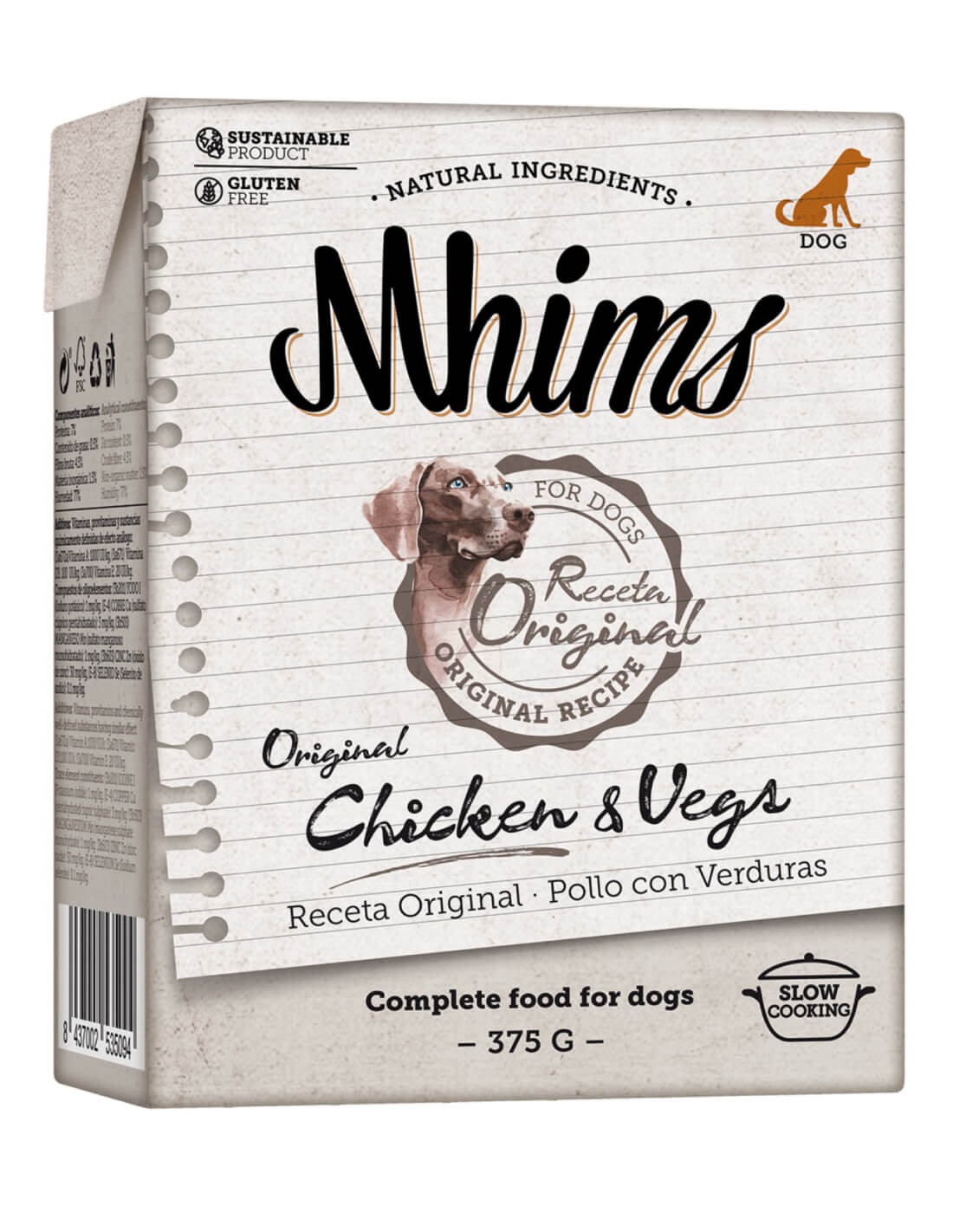 MHIMS Pollo con Verduras comida húmeda para perros 375g