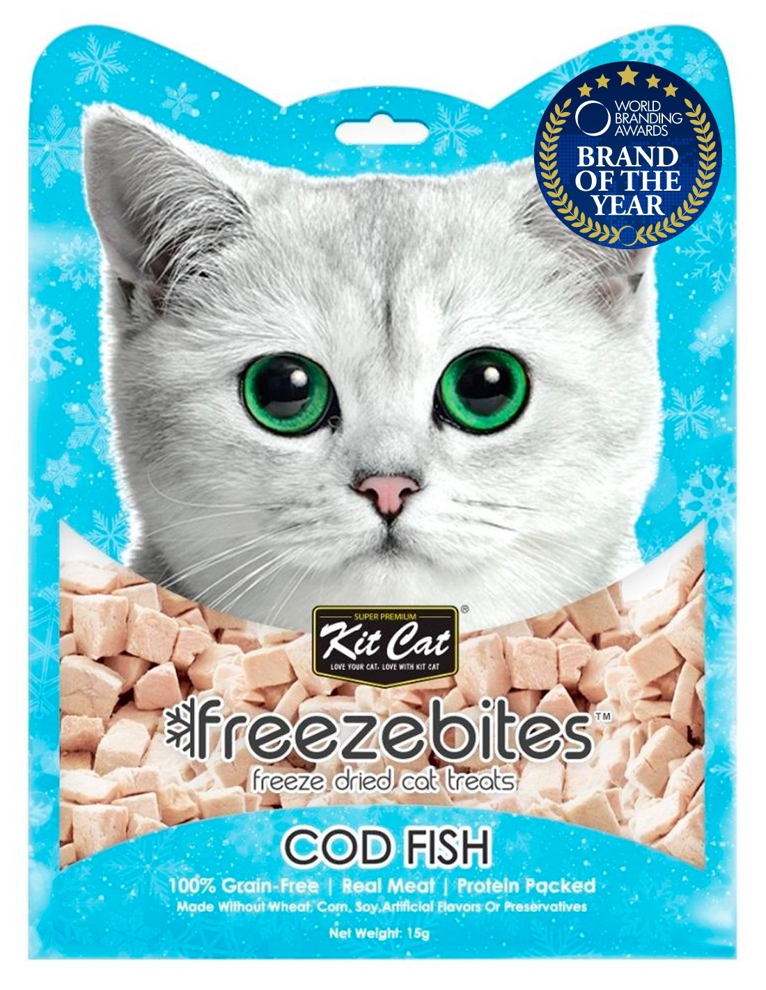 KIT CAT FreezeBites - Bacalao Natural Liofilizado 15g
