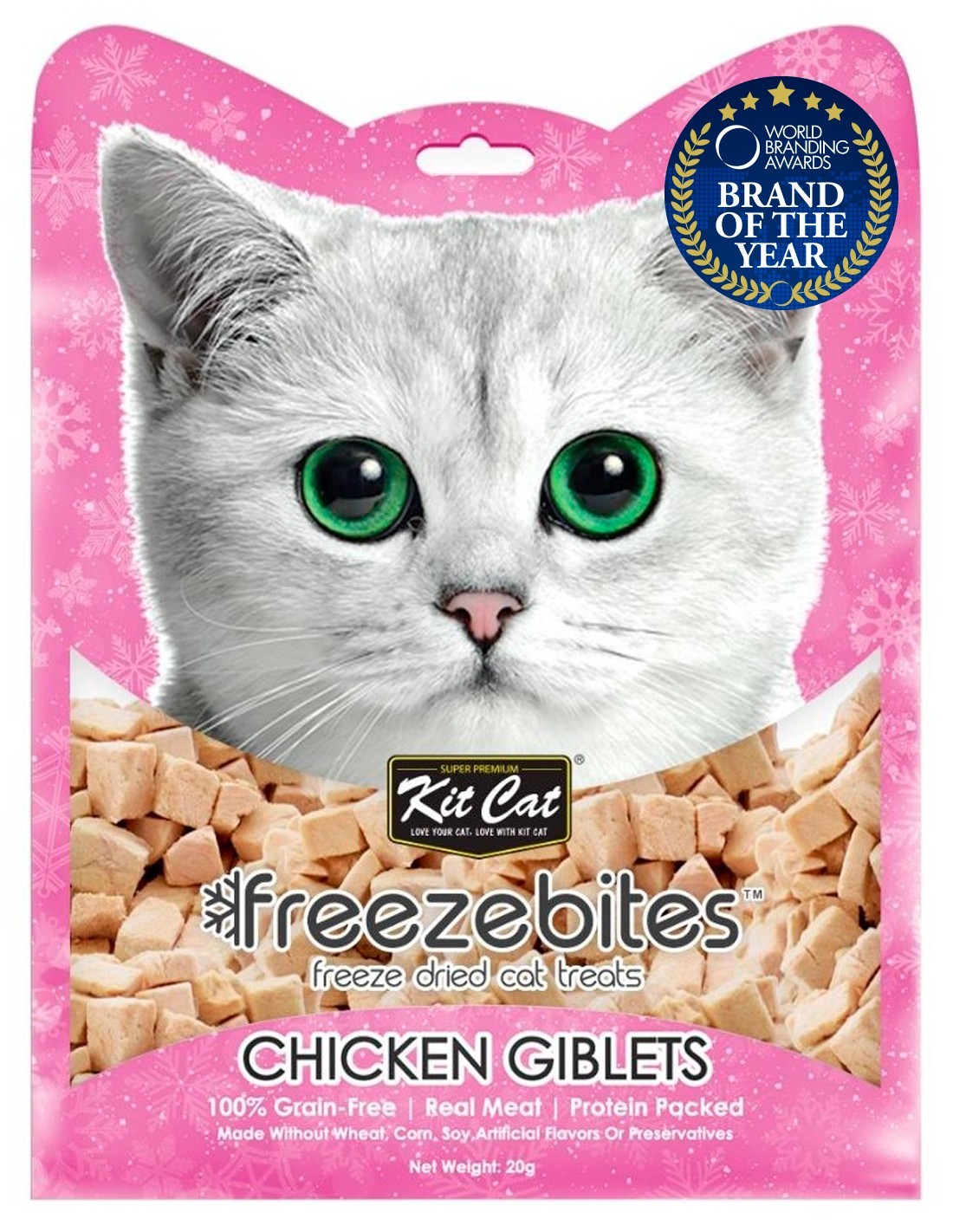 KIT CAT FreezeBites -Hígado de Pollo Natural Liofilizado 20g