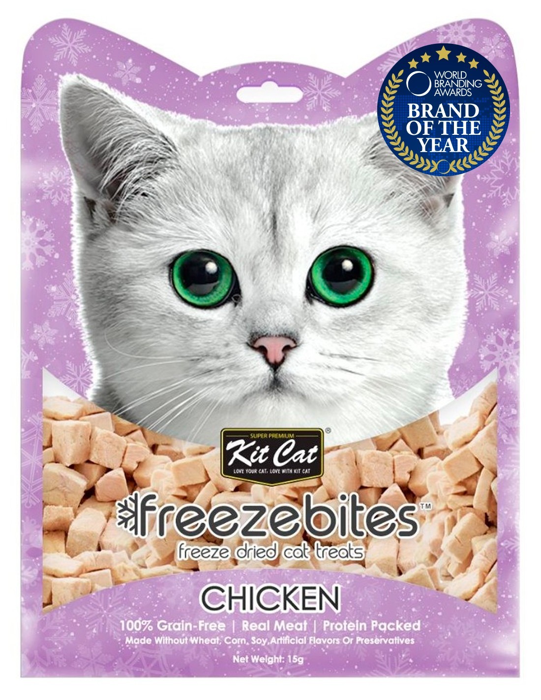 KIT CAT FreezeBites - Pollo Natural Liofilizado 15g