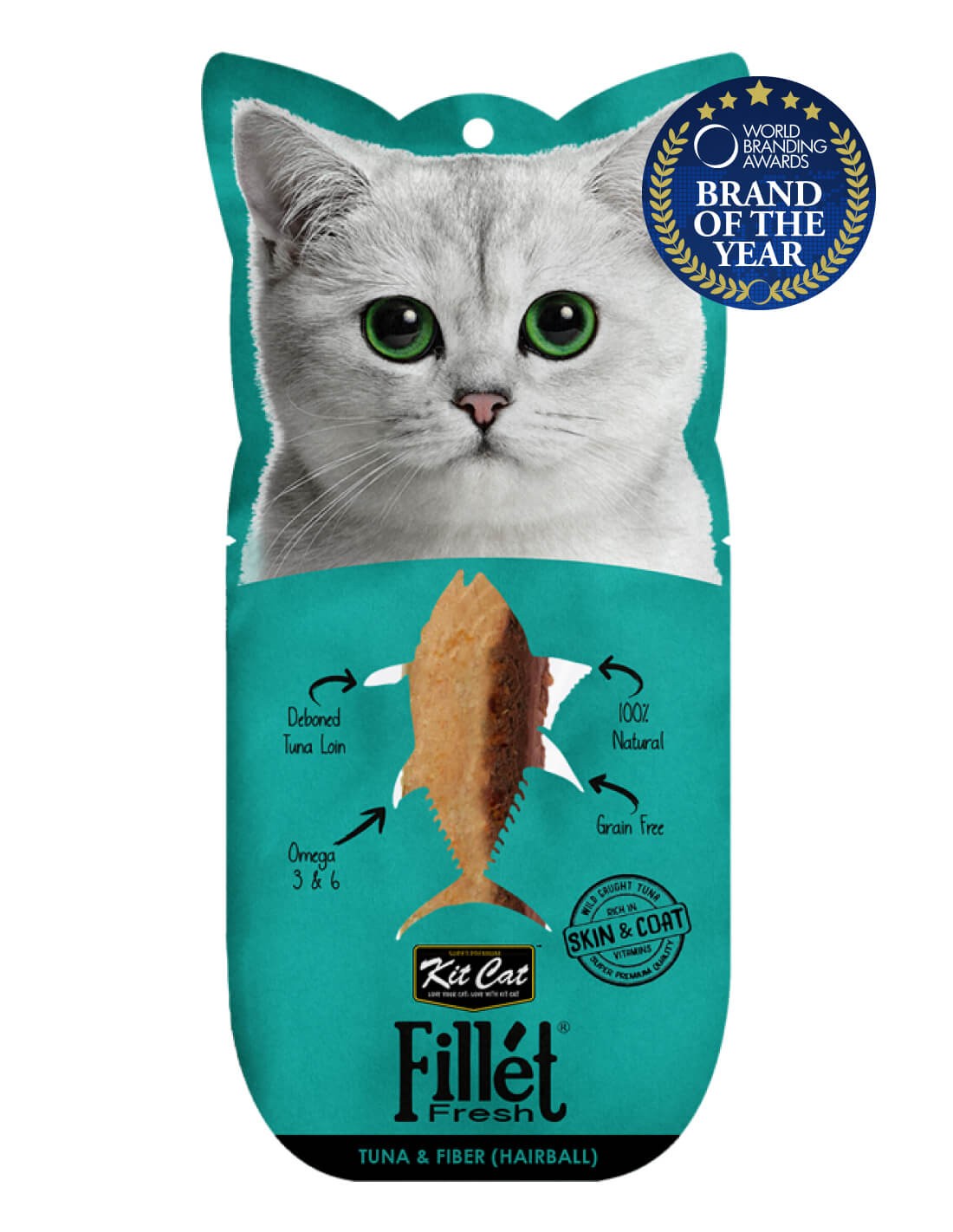 KIT CAT Filete Atún y Fibra (Hairball) 30g