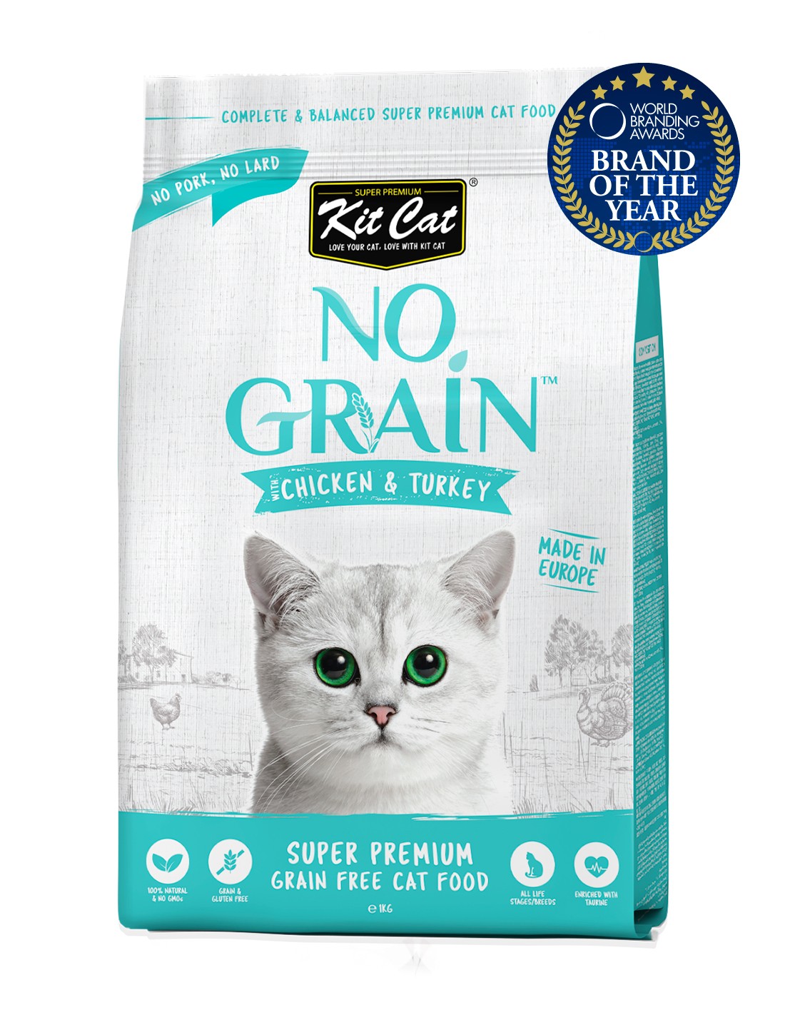 KIT CAT No Grain Pollo y Pavo 1kg - Tracto Urinario