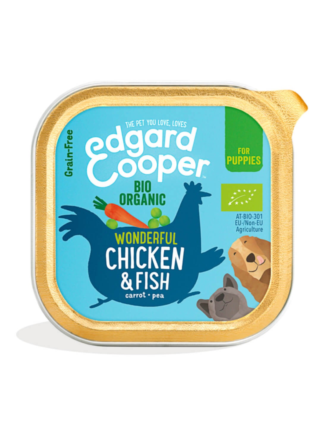 EDGARD & COOPER Pollo y Pescado ECO comida húmeda perro 100g