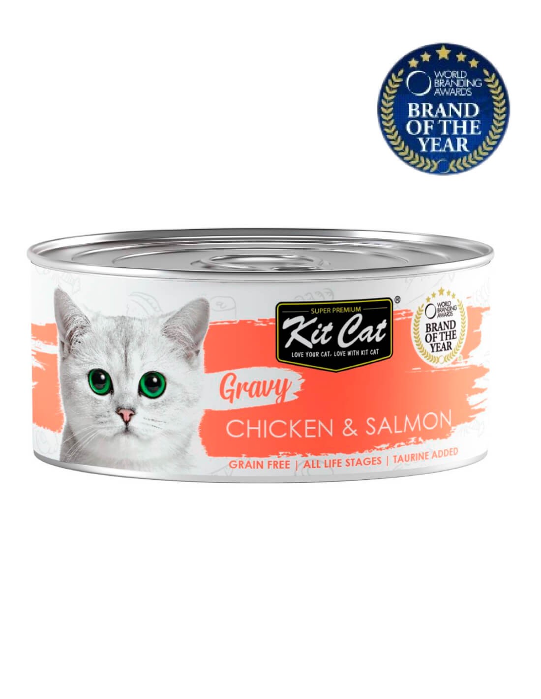 KIT CAT Gravy Pollo con Salmón 70g - Comida Húmeda en salsa Gatos