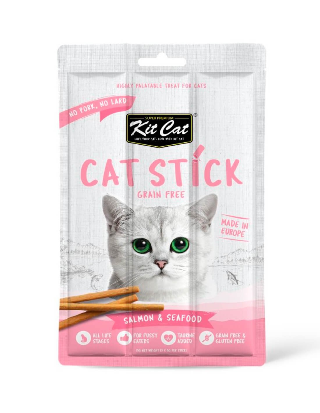 KIT CAT Cat Stick 15g - Salmón con Marisco