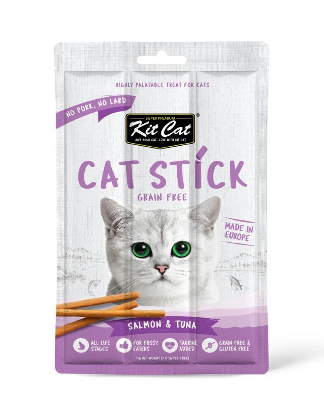 KIT CAT Cat Stick 15g - Salmón con Atún de Aleta Amarilla