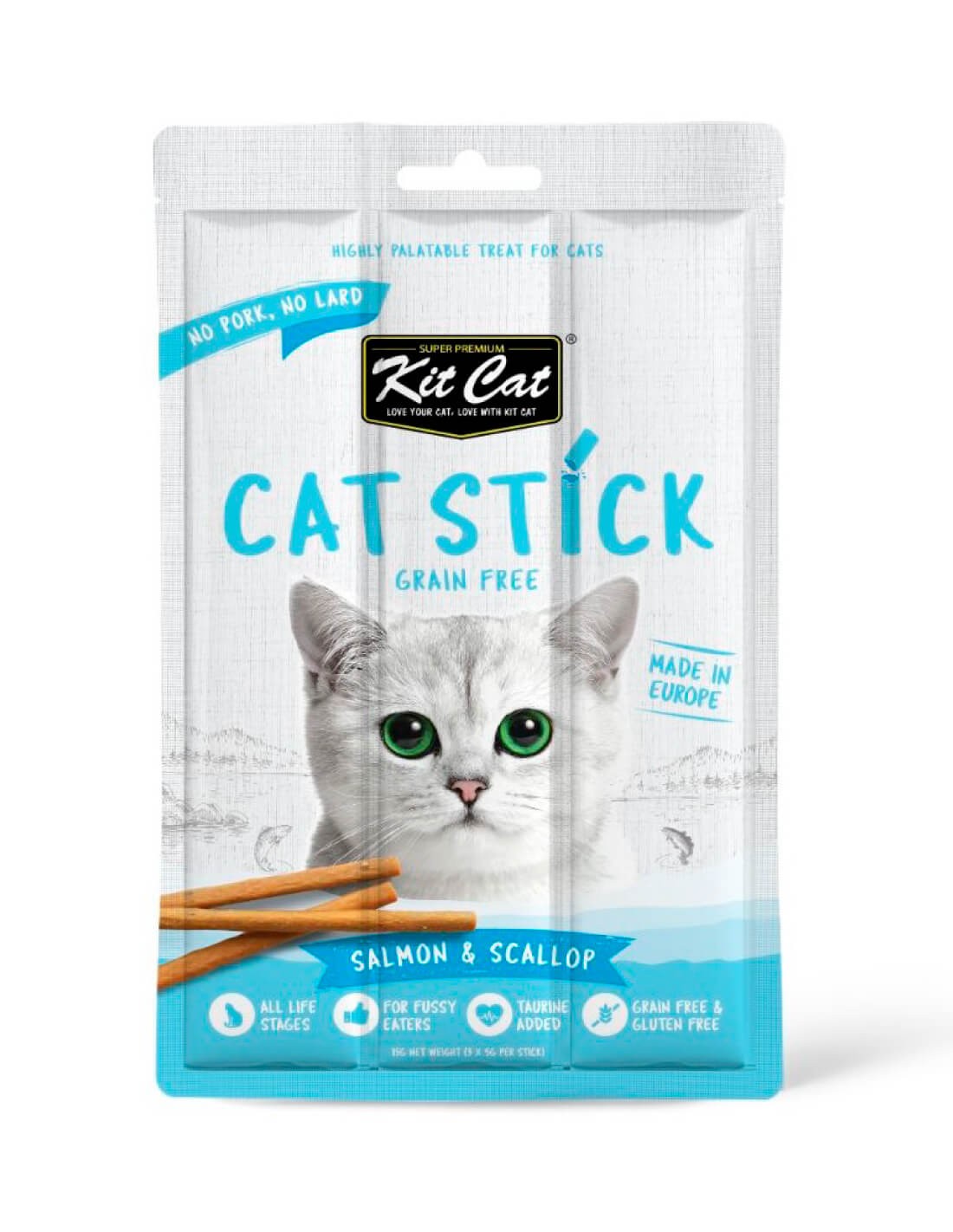 KIT CAT Cat Stick 15g - Salmón con Vieiras